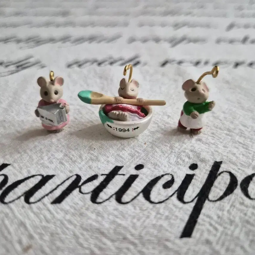 [BUNJANG] Hallmark Miniature Ornaments 3-Piece Set / 홀마크 미니어처 오너먼트 3종 세트