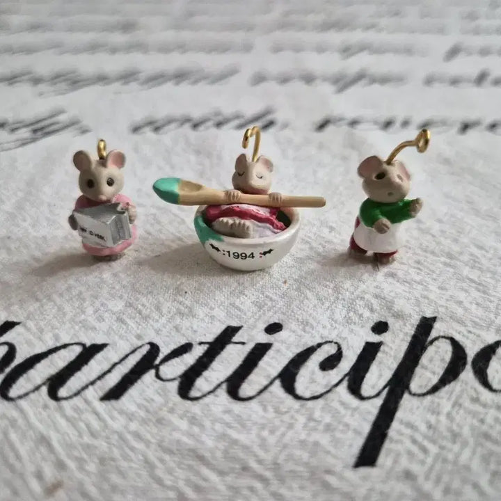 [BUNJANG] Hallmark Miniature Ornaments 3-Piece Set / 홀마크 미니어처 오너먼트 3종 세트