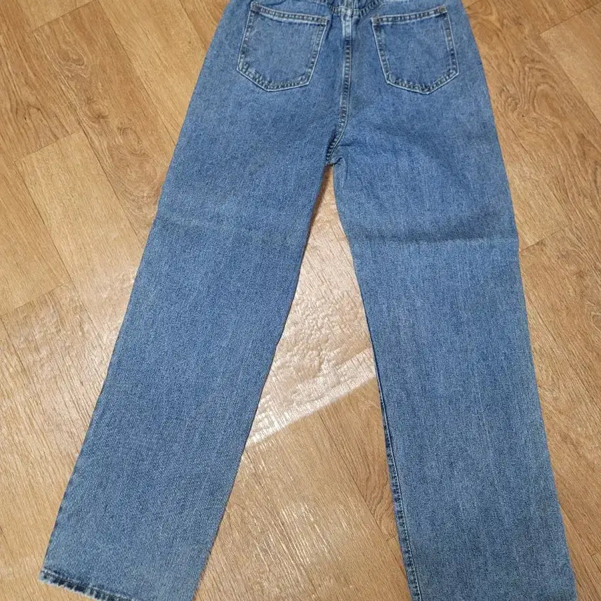 [BUNJANG] Denim Wide Pants with Elastic Waistband / 청바지 데님 팬츠 밴딩 와이드 팬츠