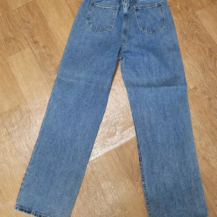 [BUNJANG] Denim Wide Pants with Elastic Waistband / 청바지 데님 팬츠 밴딩 와이드 팬츠