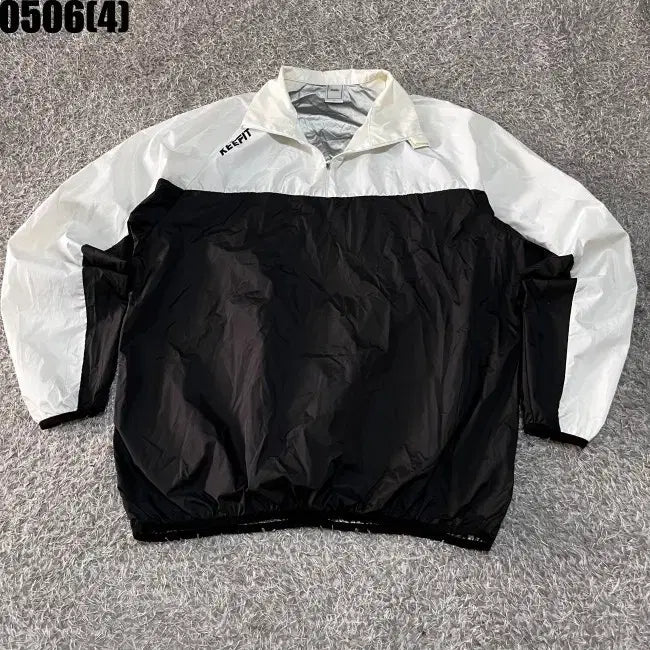 [BUNJANG] L KEEFIT Black/White Windbreaker Jacket / L KEEFIT 블랙/화이트 바람막이 자켓 0506(4)