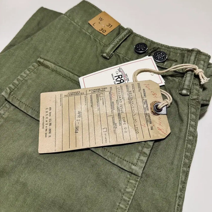 [BUNJANG] RRL Herringbone Fatigue Pants 31-30 New / RRL 더블알엘 헤링본 퍼티그 팬츠 31-30 신품