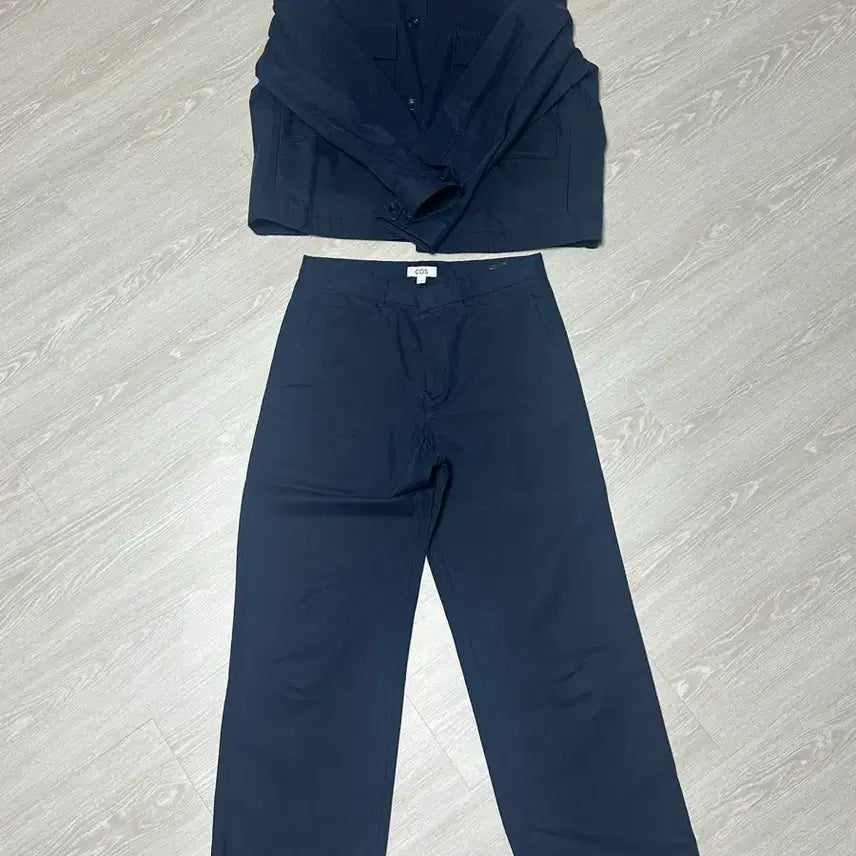 [BUNJANG] COS Two-Pocket Jacket and Cotton Pants Set / COS 면 셋업 (투포켓 자켓 + 면바지)
