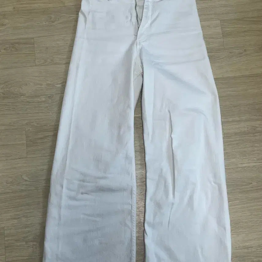 [BUNJANG] ZARA White Wide Straight Pants / 자라 화이트 팬츠 38