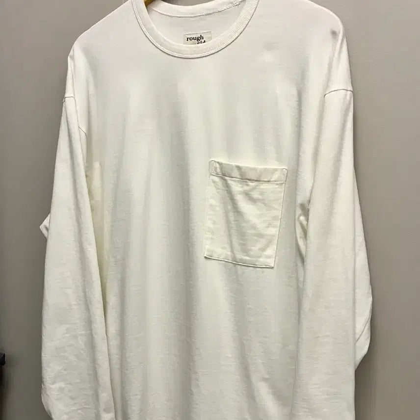 [BUNJANG] Roughside Primary Off-White Pocket Long Sleeve T-Shirt / (2/103)러프사이드 프라이머리 오프화이트 포켓 롱슬리브 티셔츠