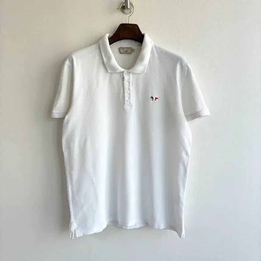 [BUNJANG] Maison Kitsuné White Polo Shirt / 메종키츠네 화이트 카라티
