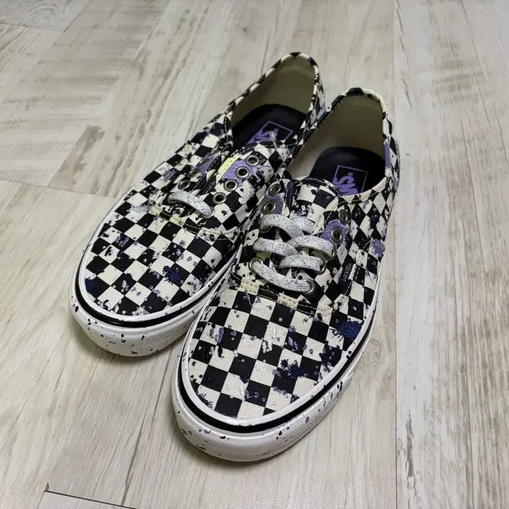 [BUNJANG] Vans Authentic 44 DX Splatter Embroidered Checkerboard Sneakers / [275]반스 어센틱 44 DX 스플래터 자수 체커보드 새상품