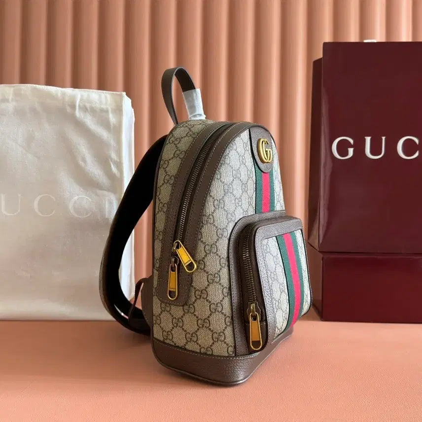 [BUNJANG] Gucci Ophidia GG Supreme Backpack Brown / 구찌 오피디아 GG 수프림 백팩 브라운