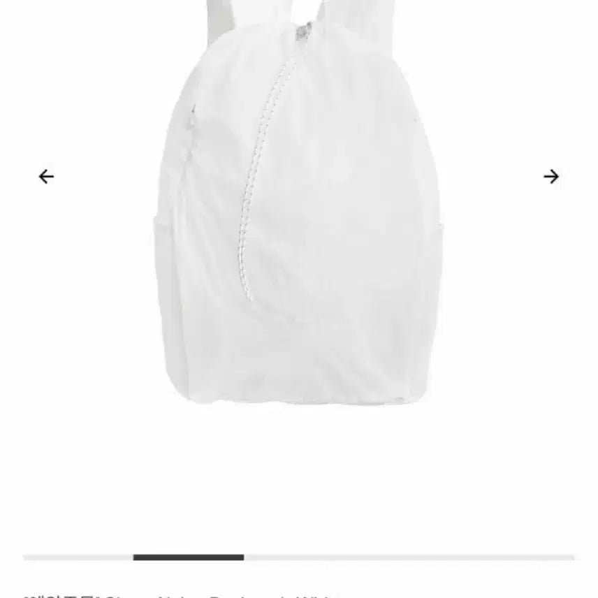 [BUNJANG] Amomento Plus Sheer Nylon Backpack White 25ss / os) 아모멘토 플러스 시어 나일론 백팩 화이트 25ss