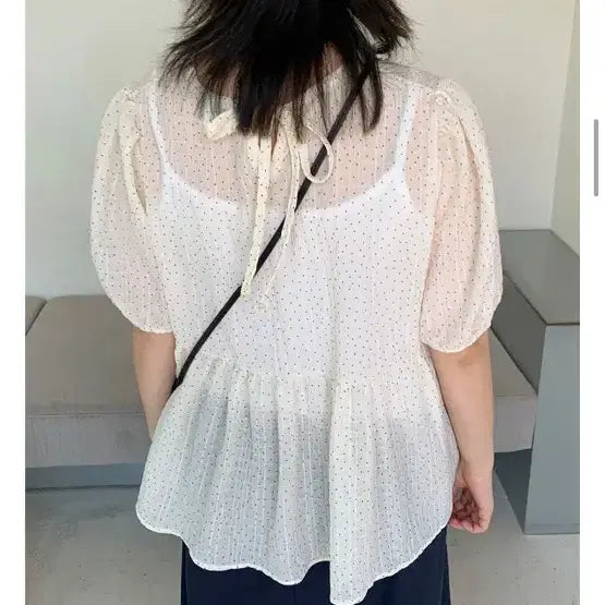 [BUNJANG] BAON Polka Dot Blouse (Plus Size) / 바온 빅사이즈 도트 블라우스