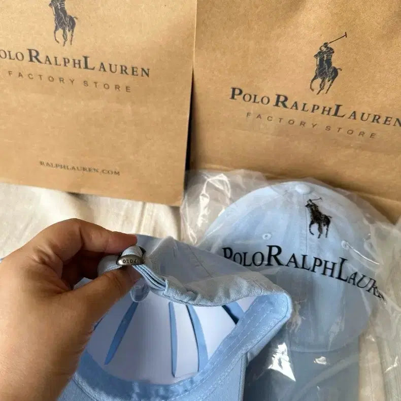 [BUNJANG] Polo Ralph Lauren Light Blue Chino Baseball Cap / 랄프 로렌 야구 모자 연한 파란색