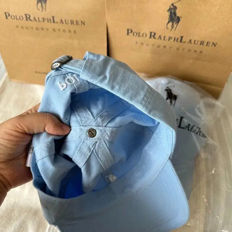[BUNJANG] Polo Ralph Lauren Light Blue Chino Baseball Cap / 랄프 로렌 야구 모자 연한 파란색