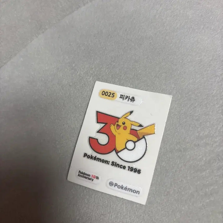 [BUNJANG] Pokemon 30th Anniversary Pikachu Sticker Ttiboo Seal 0025 / 포켓몬 30주년 기념 피카츄 스티커 띠부씰 0025