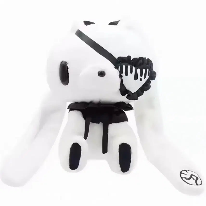[BUNJANG] Bunny Gloomy Plush White Gothpunk / 범용토끼 아이패치 글루미 인형 화이트 고스펑크