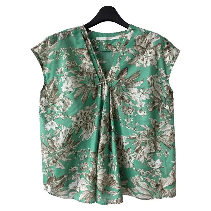 [BUNJANG] Sleeveless Blouse Green / F/ 그린 민소매 블라우스