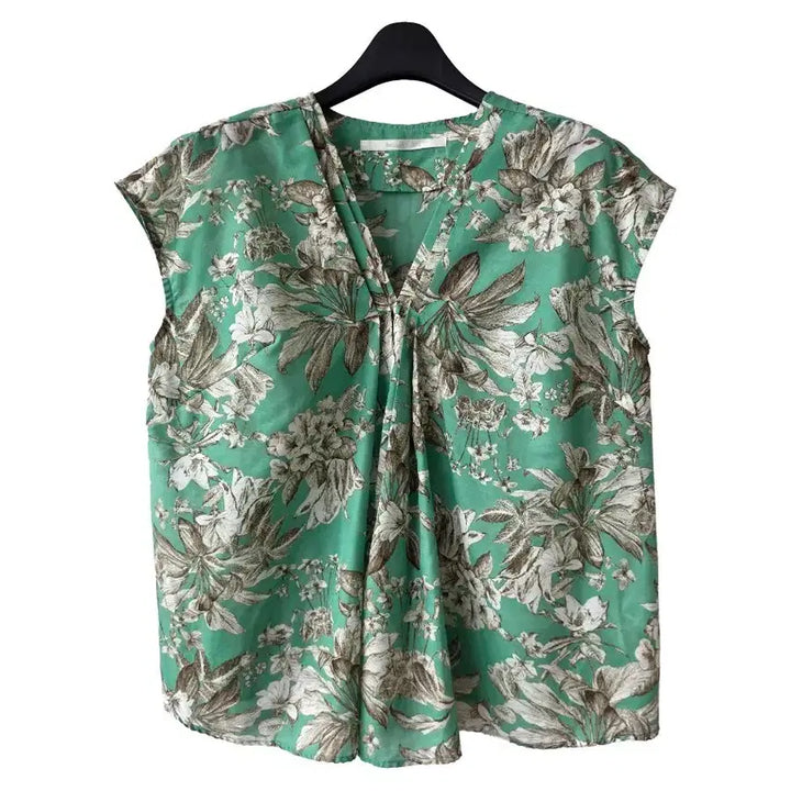 [BUNJANG] Sleeveless Blouse Green / F/ 그린 민소매 블라우스