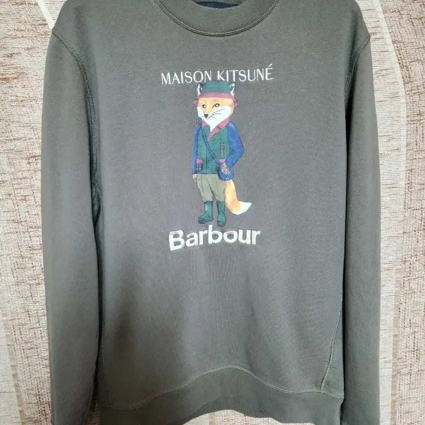 [BUNJANG] Maison Kitsuné x Barbour Sweatshirt / 메종키츠네 X 바버 맨투맨 (M)