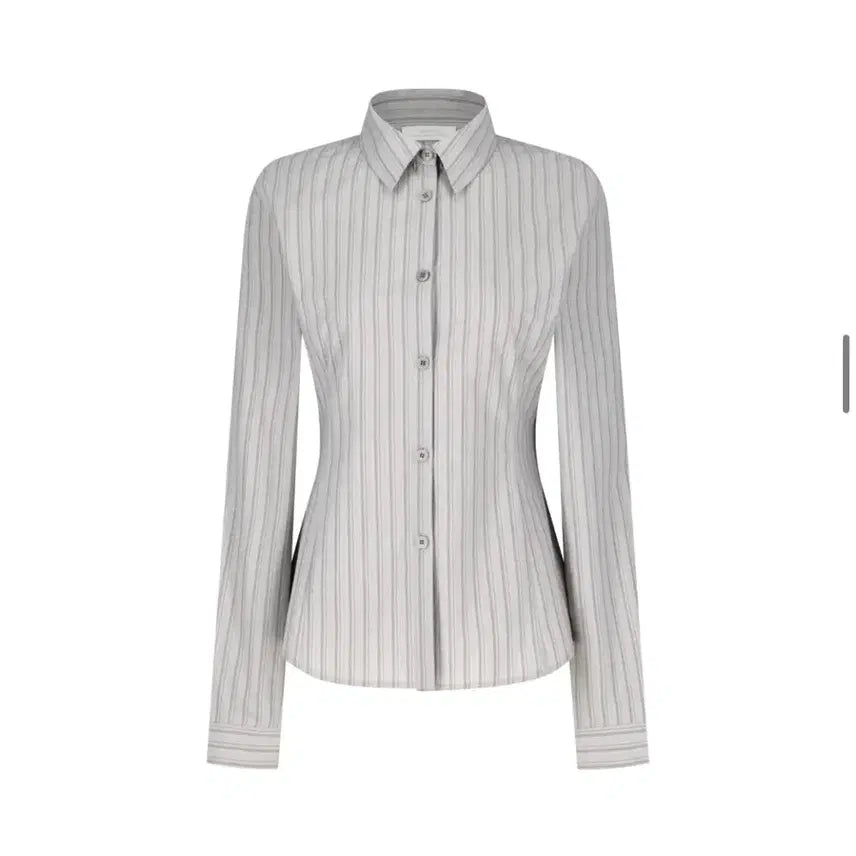 [BUNJANG] Amomento Striped Shirt Grey / 아모멘토 스트라이프 셔츠 그레이 새상품