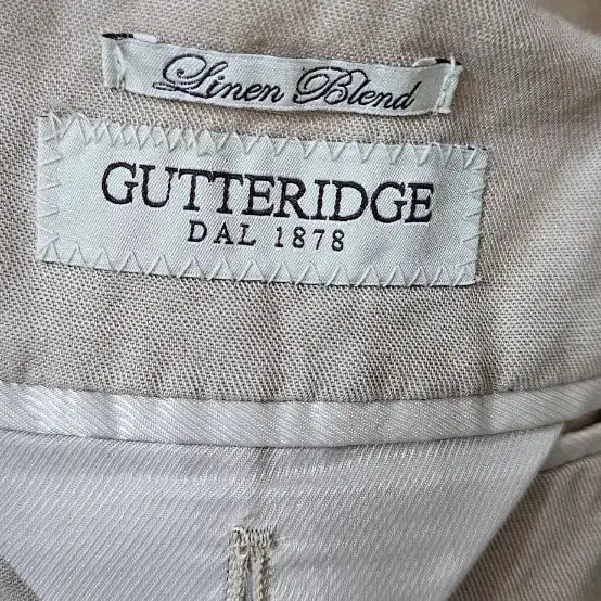 [BUNJANG] Gutteridge Beige Linen Blend Blazer Jacket 54 (105-110) / 거터리지 베이지 린넨혼방 블레이저 자켓 54(105~110)