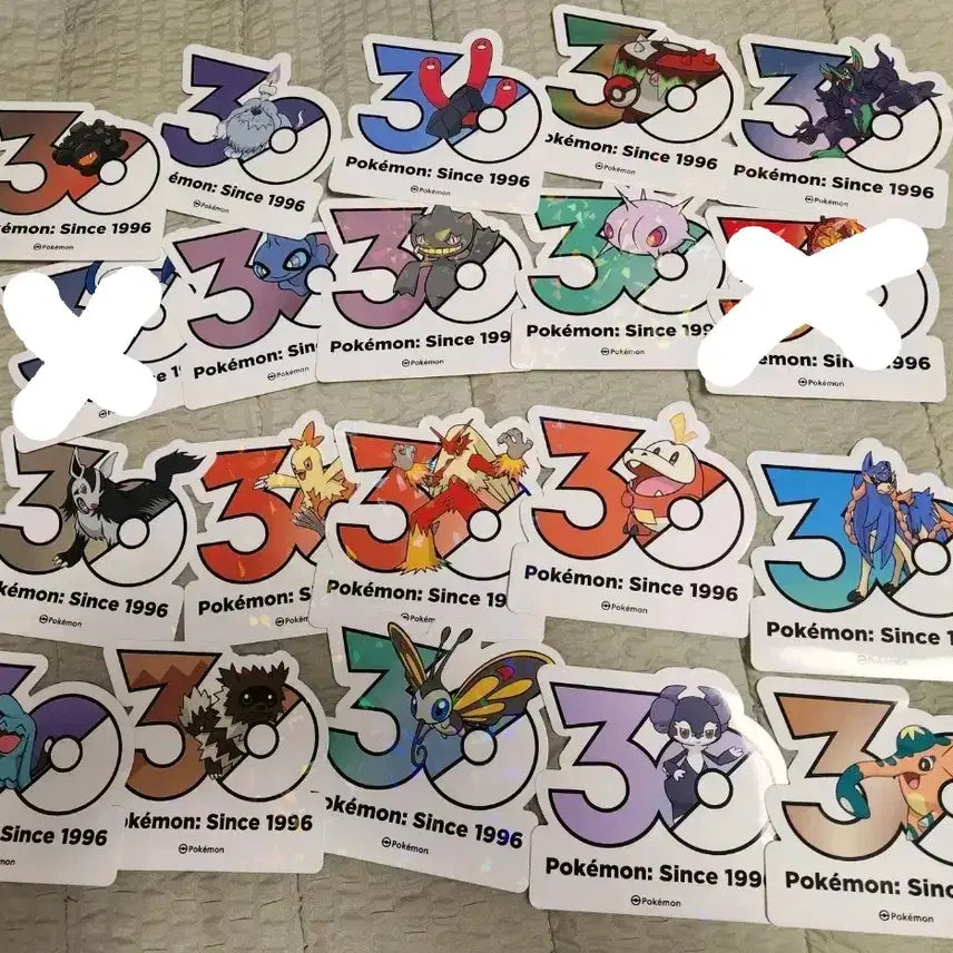 [BUNJANG] Pokemon 30th Anniversary Stickers / (일괄)포켓몬 30주년 기념 스티커 판매