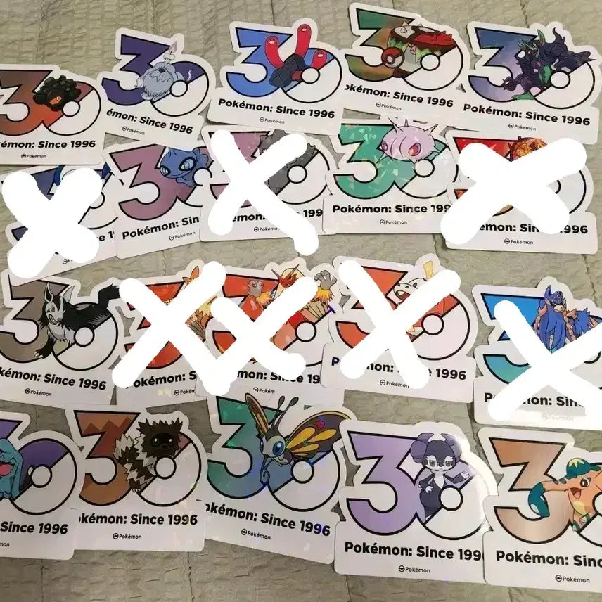 [BUNJANG] Pokemon 30th Anniversary Stickers / (일괄)포켓몬 30주년 기념 스티커 판매