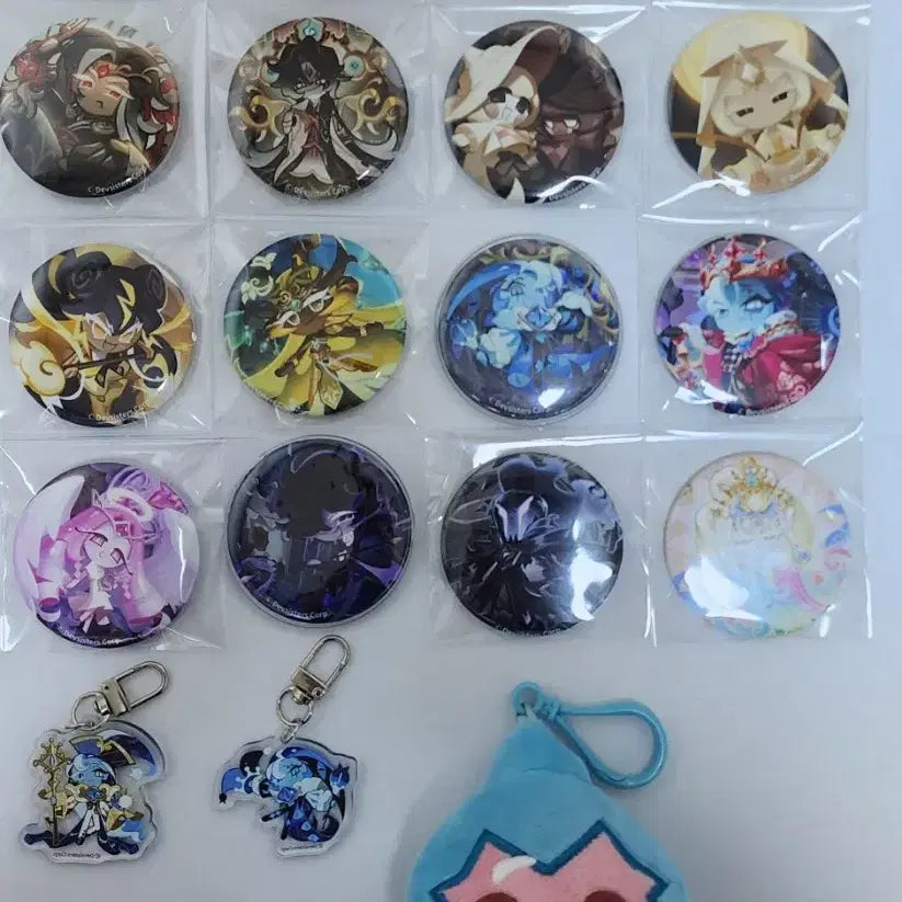 [BUNJANG] Cookie Run Limited Edition Can Badge Keyring Bundle / 쿠키런 한정판 캔뱃지 키링 일괄 (요오드 굿즈가 사고 싶어요)