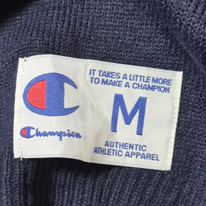 [BUNJANG] Champion Authentic Big Logo Blue Knit M / 챔피온 어센틱 빅로고 블루 니트 M
