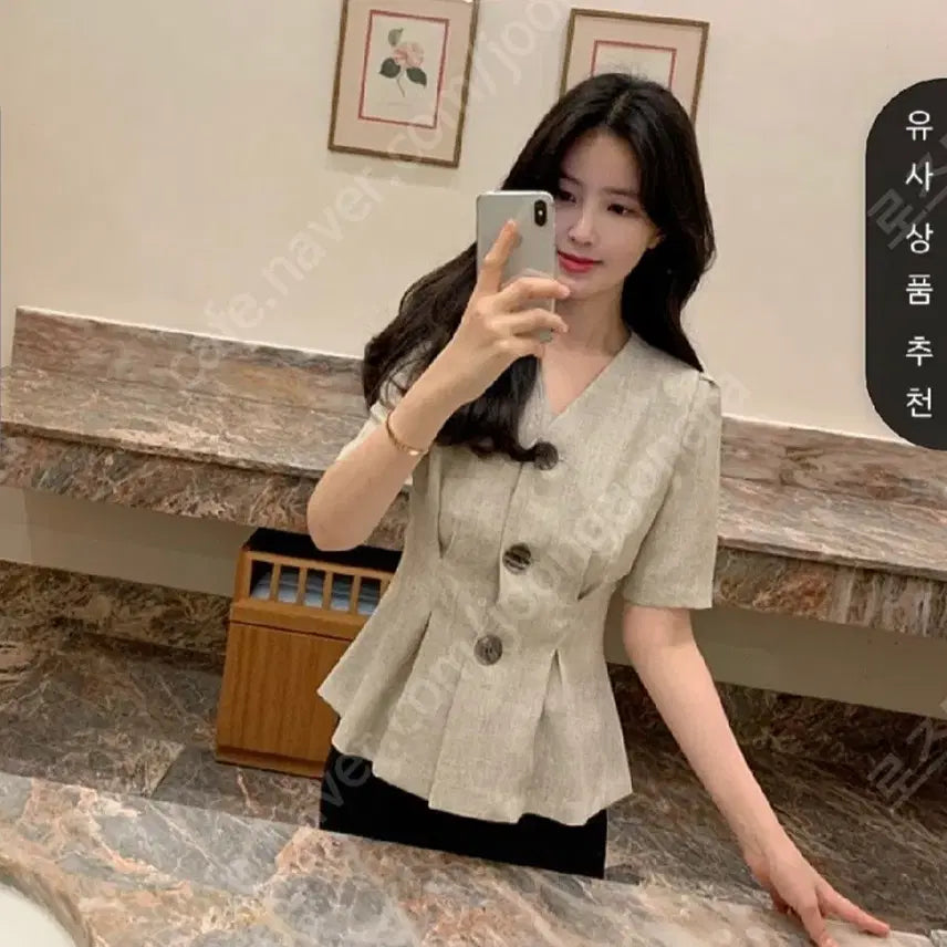[SOLD OUT] 베니토 고급스런 린넨 블라우스