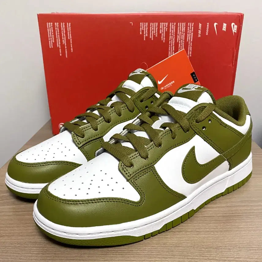 [BUNJANG] Nike Dunk Low Retro White/Pacific Moss (270mm) / (새제품) 나이키 덩크 로우 레트로 270mm 매장정품