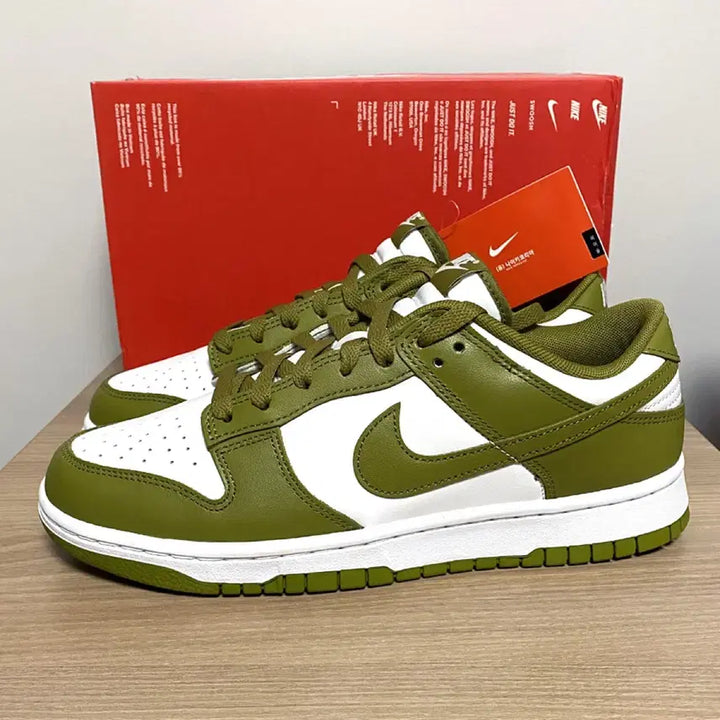 [BUNJANG] Nike Dunk Low Retro White/Pacific Moss (270mm) / (새제품) 나이키 덩크 로우 레트로 270mm 매장정품