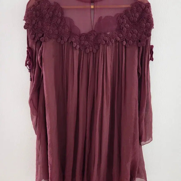 [BUNJANG] Chloé Sheer Lace Blouse / 끌로에 시어 레이스 블라우스