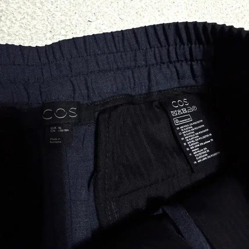 [BUNJANG] COS Banding Slacks Pants Navy / [30-31]코스 밴딩 슬랙스 팬츠 바지 곤색 cos