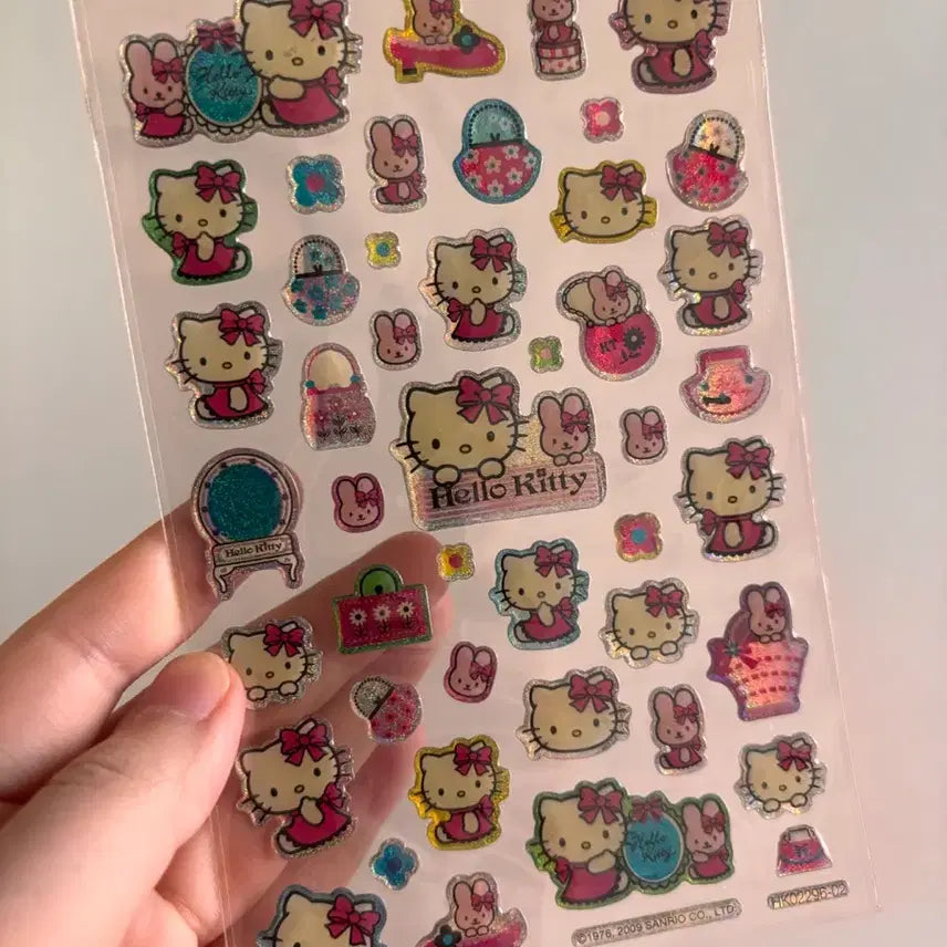 [BUNJANG] Sanrio Hello Kitty Epoxy Sticker / 고전문구 산리오 헬로키티 에폭시 스티커