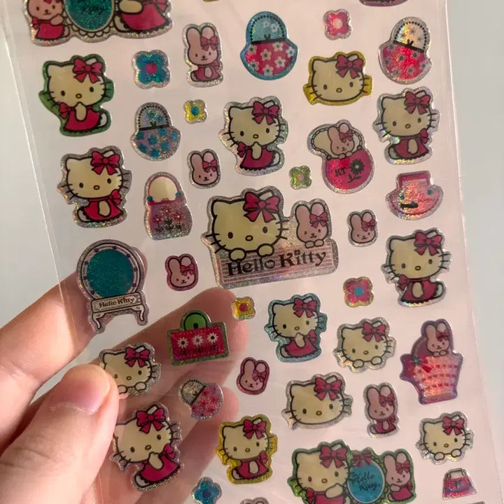 [BUNJANG] Sanrio Hello Kitty Epoxy Sticker / 고전문구 산리오 헬로키티 에폭시 스티커