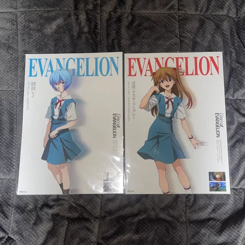 [BUNJANG] Evangelion Exhibition Rei &amp; Asuka Poster Bundle Set / 일괄) 에반게리온 선 전시회 레이&amp;아스카 포스터