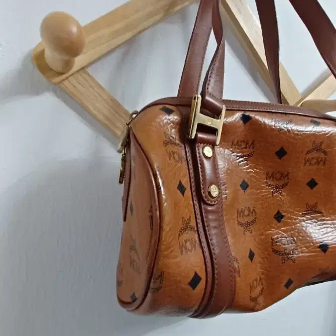 [BUNJANG] MCM Logo Pattern Tote Bag with Keyring / 엠시엠 상태A