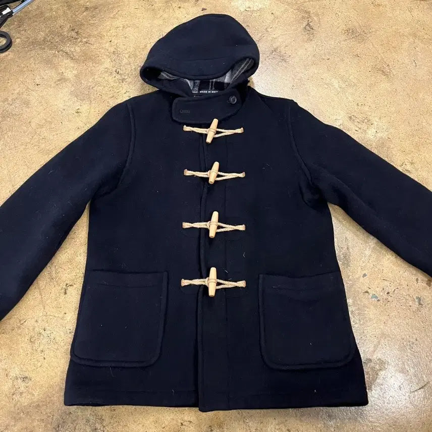[BUNJANG] London Tradition Hooded Duffle Coat Black / [정품/42] 런던 트레디션 후드 더플 코트 블랙