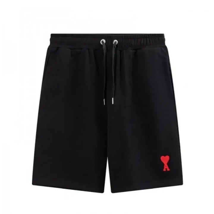 [BUNJANG] AMI Heart Logo Black Shorts / 아미 하트 로고 블랙 반바지