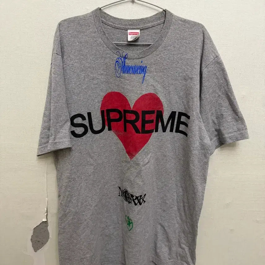 [BUNJANG] Supreme Announcing T-Shirt Header Grey / 슈프림 어나운싱 티셔츠 헤더 그레이