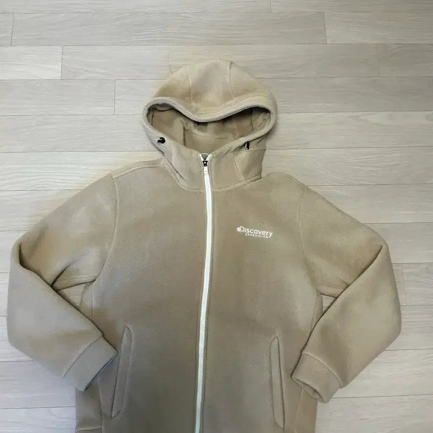 [BUNJANG] Discovery Expedition Fleece Full Zip-Up Ivory / 디스커버리 후리스 집업 아이보리