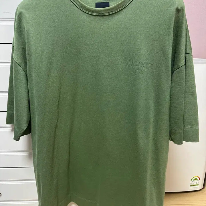 [BUNJANG] JUUN.J Khaki Lettering Embroidery Oversized T-Shirt / [S]준지 카키 레터링 엠브로이더리 오버핏반팔티