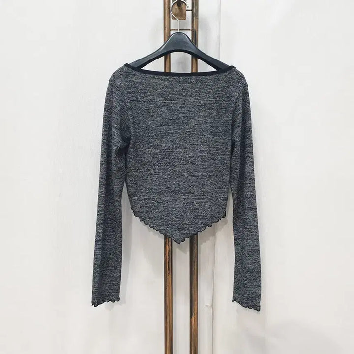 [BUNJANG] Deersucker Cropped T-Shirt (Free Size) / (JJ30093)디어스토커 크롭 티셔츠 F