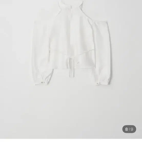 [BUNJANG] Jenny Oh Swan Blouse White / 제니오 스완블라우스 화이트
