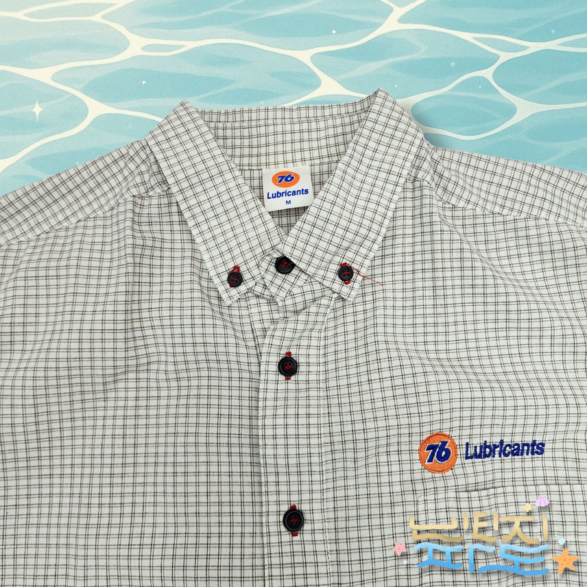 [BUNJANG] M 00s LUBRICANTS Checked Short Sleeve Shirt / M 00s 100 LUBRICANTS 체크 반팔셔츠