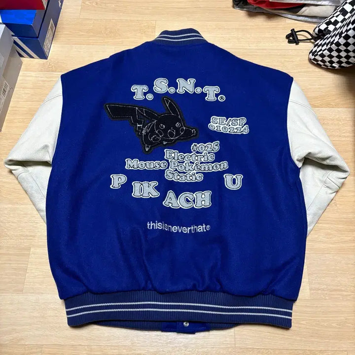 [BUNJANG] Thisisneverthat Pokemon Varsity Blue Jacket L / (L)디스이즈네버댓 포켓몬 바시티 블루 자켓 팝니다