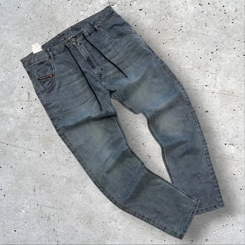 [BUNJANG] Diesel Jogger Jeans Drawstring Denim Pants / [32] 디젤 조그진 드로우 스트링 데님 팬츠