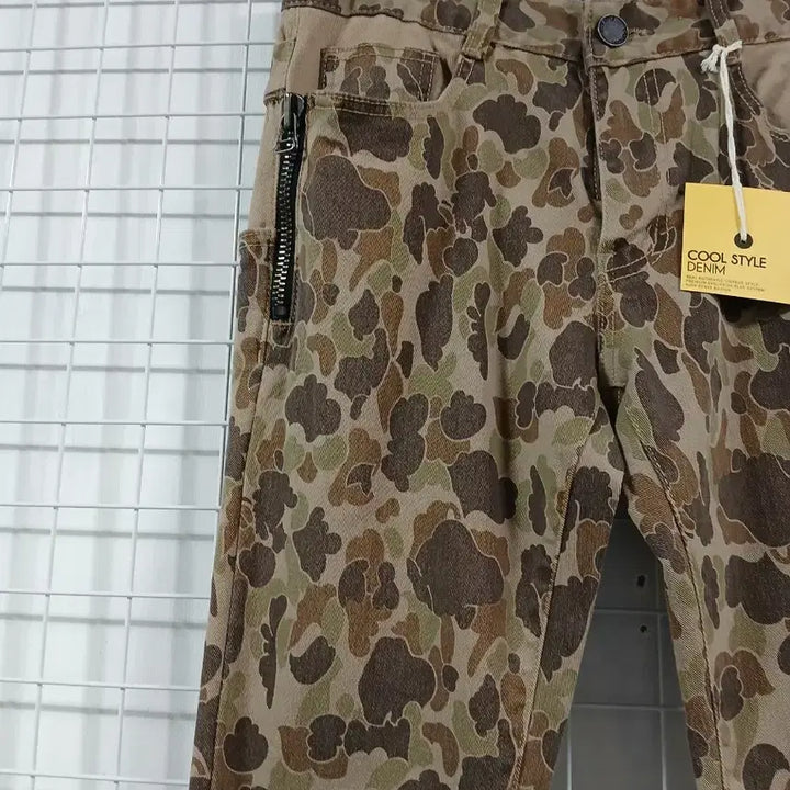 [BUNJANG] Coolstyle Denim Camouflage Cargo Pants / 쿨스타일 데님 카모플라쥬 스판바지