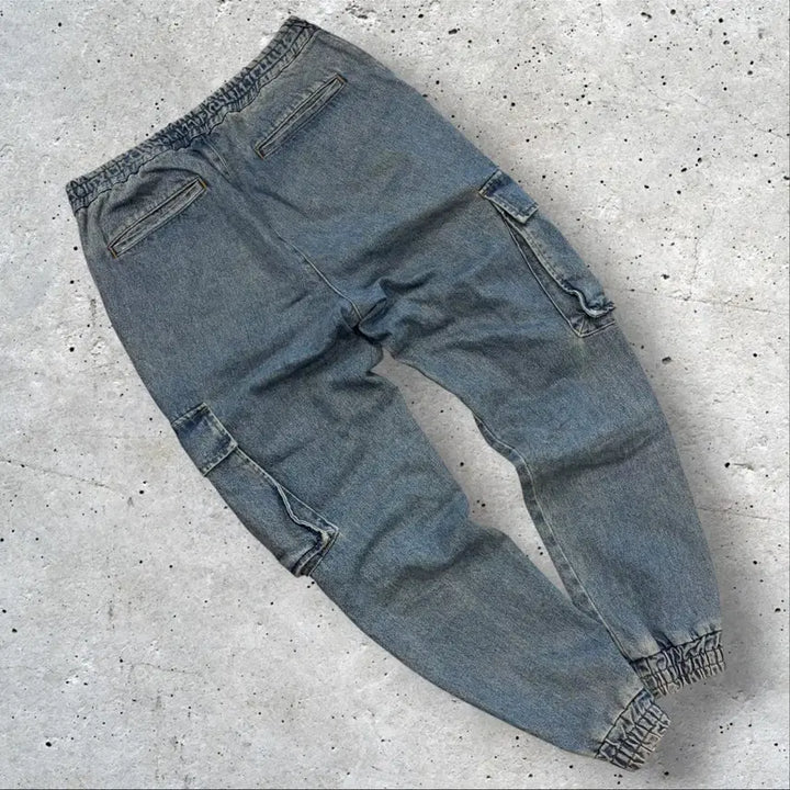 [BUNJANG] Juun.J 20s Denim Cargo Jogger Pants Size 48 / [46] 20s 준지 데님 카고 조거팬츠 E26