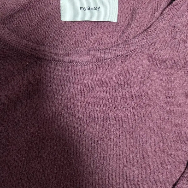 [BUNJANG] My Library Silky Round Neck Knit - Prune (L) / L) 125 Silky Round Neck Knit - Prune