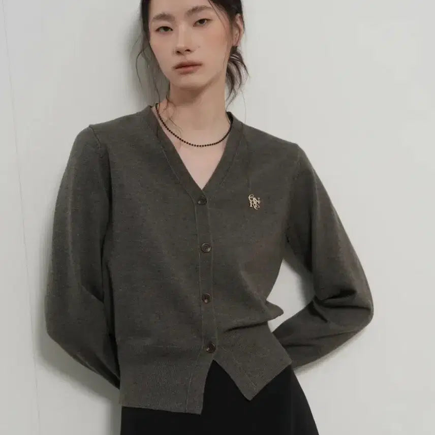 [BUNJANG] General Idea Essential Cardigan Charcoal S / [새제품] 제네럴아이디어 GNRL 에센셜 가디건